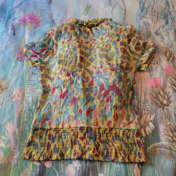 Sold90s Clowncore Blouse CHARMED Brand Size small - Picture 6 of 8